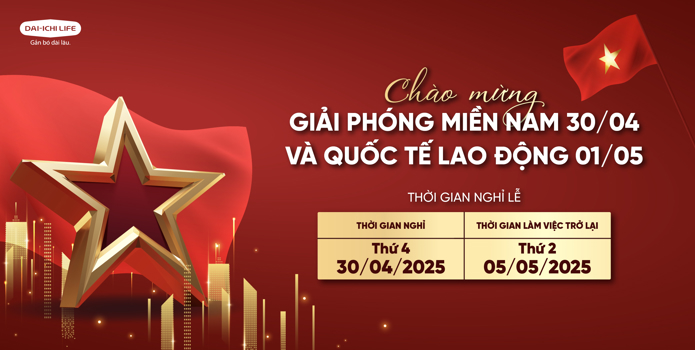 GIFT CENTER THÔNG BÁO THỜI GIAN NGHỈ LỄ 30/4 -1/5